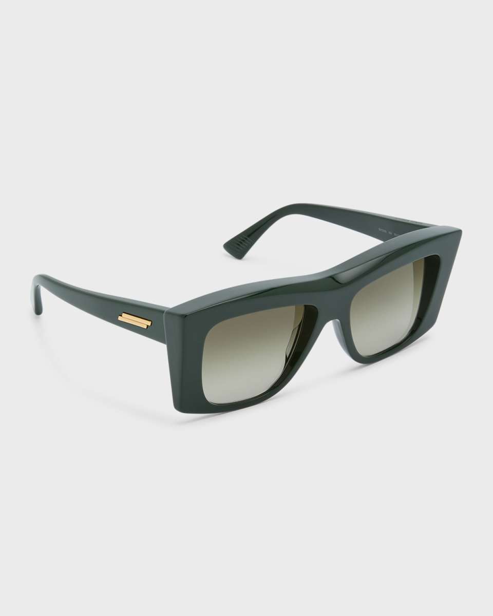 Beveled Acetate Rectangle Sunglasses